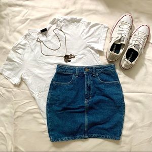 American Apparel Mini Denim Skirt